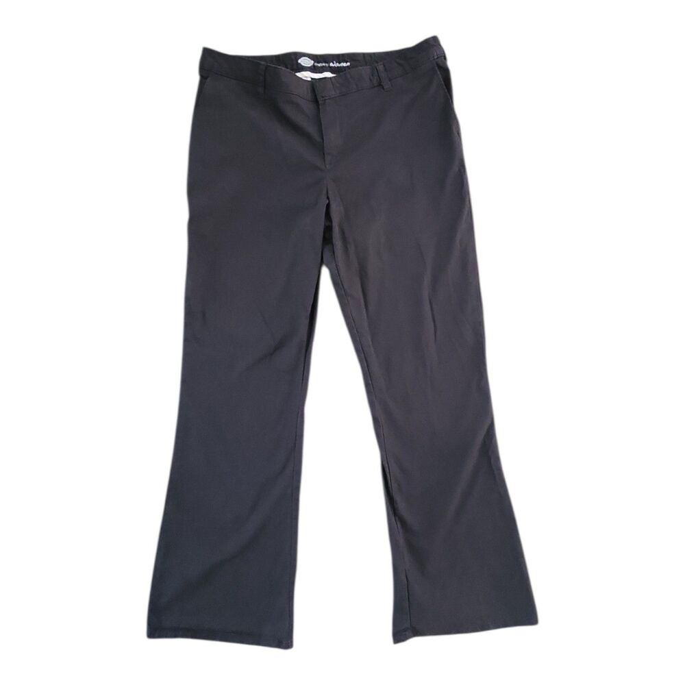 Genuine Dickies Crafted For Women Pants Size 16R Black Straight Leg Relaxed Fit